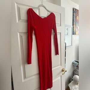 H&M knit red dress